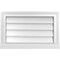 Ekena Millwork Vertical Surface Mount PVC Gable Vent w/ 2"W x 2"H , Brickmould Sill Frame, 22"W x 14"H GVPVE22X1403SN - alternate 1